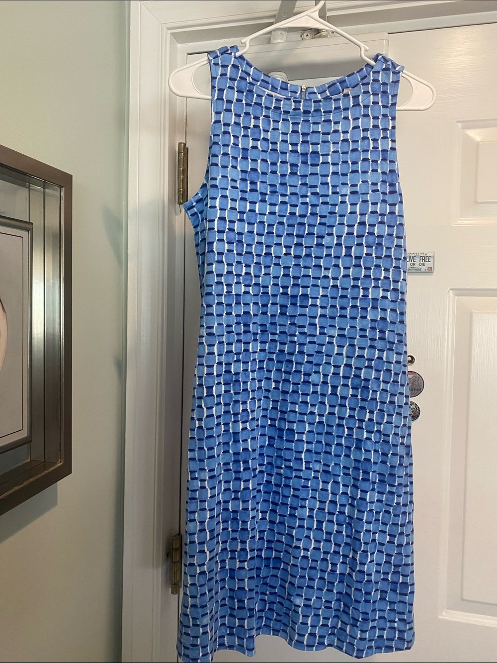 Tommy Bahama Blue Geometric Shift Dress